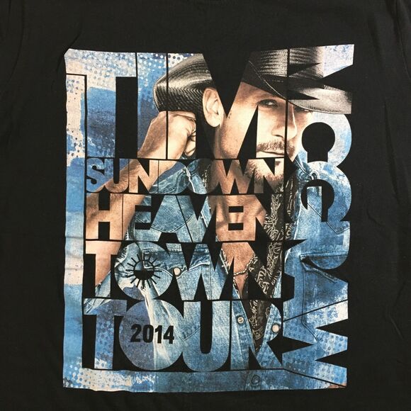 Tim McGraw 2014 Sundown Heaven Town Concert T-Shirt Size Medium ~ Black - Picture 5 of 10